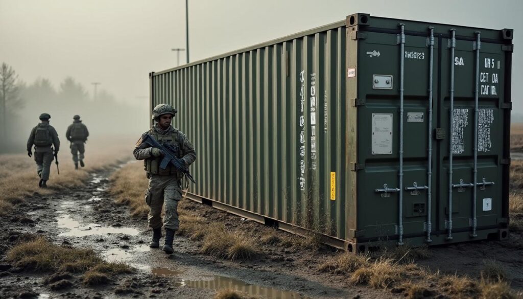 Conteneur militaire : robustesse et modularité pour opérations stratégiques