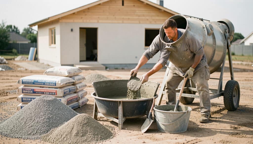 Dosage du béton à 350 kg avec mélange sable-gravier