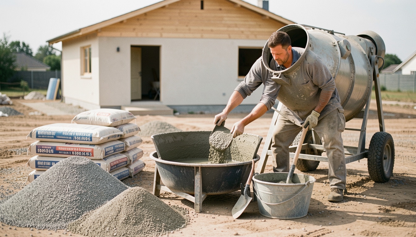 Dosage du béton à 350 kg avec mélange sable-gravier