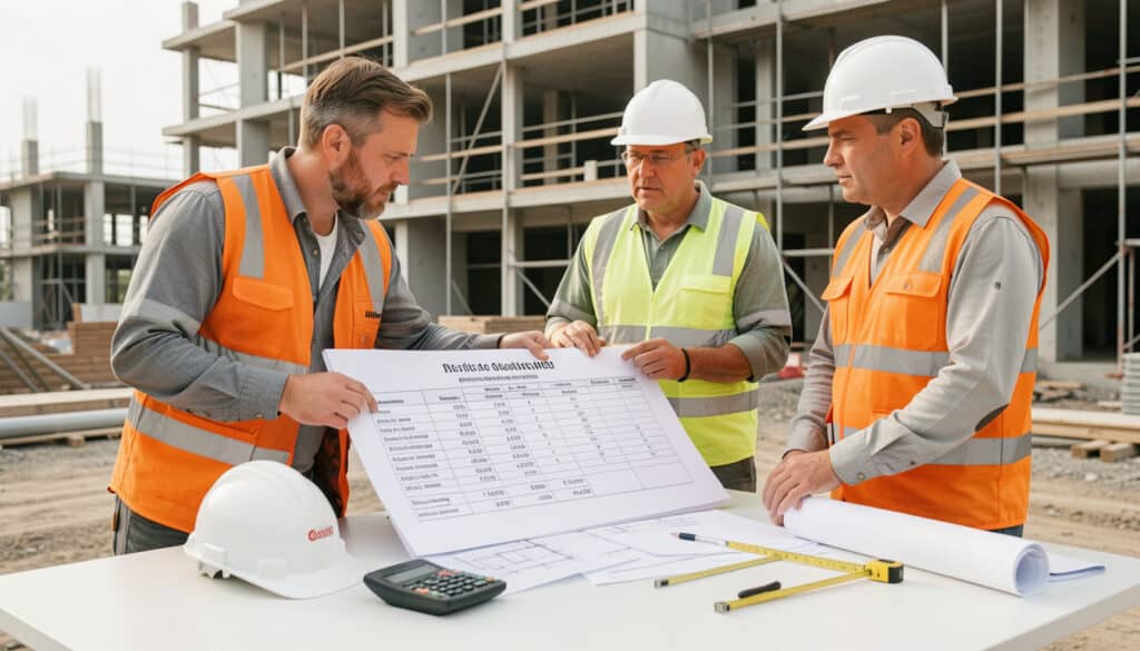 Tableau des coefficients de salaire dans le BTP